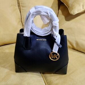 Michael Kors Black Leather Tote Bag